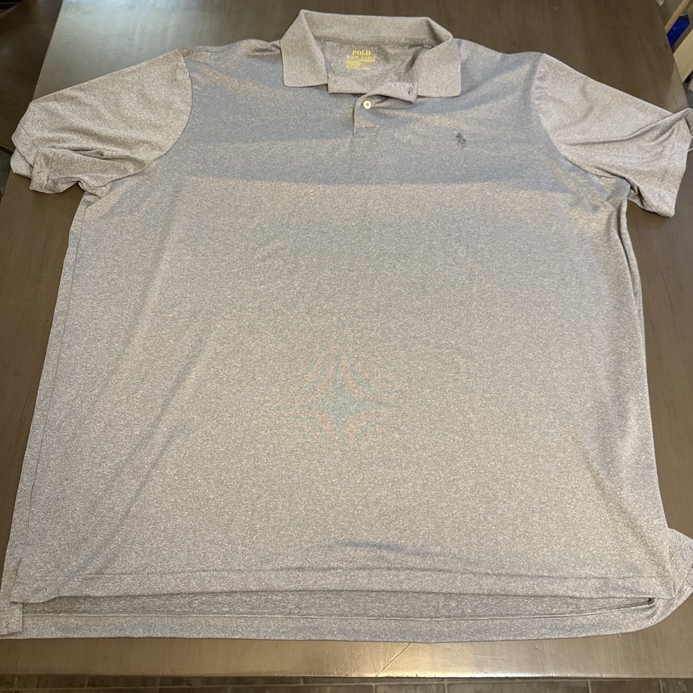 Polo Ralph Lauren Polo Shirt Mens 2XL Gray XXL Performance Stretch Golf